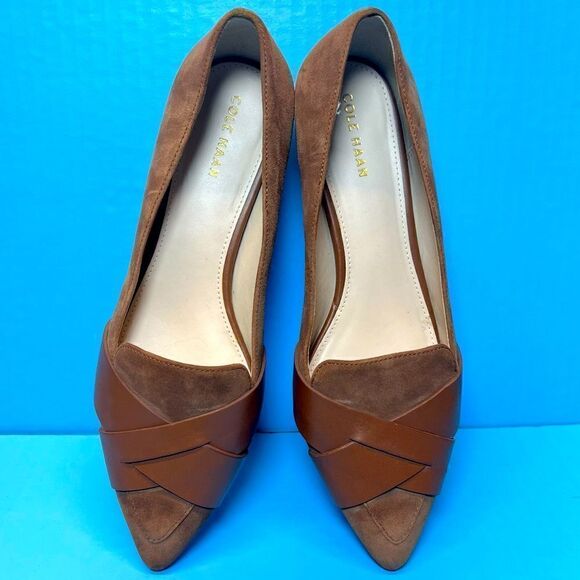 Cole Haan Womens Camila Point Skimmer Suede Leather Brown Flats 6B - Picture 8 of 9